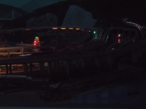 HOゲージジオラマ夜の風景